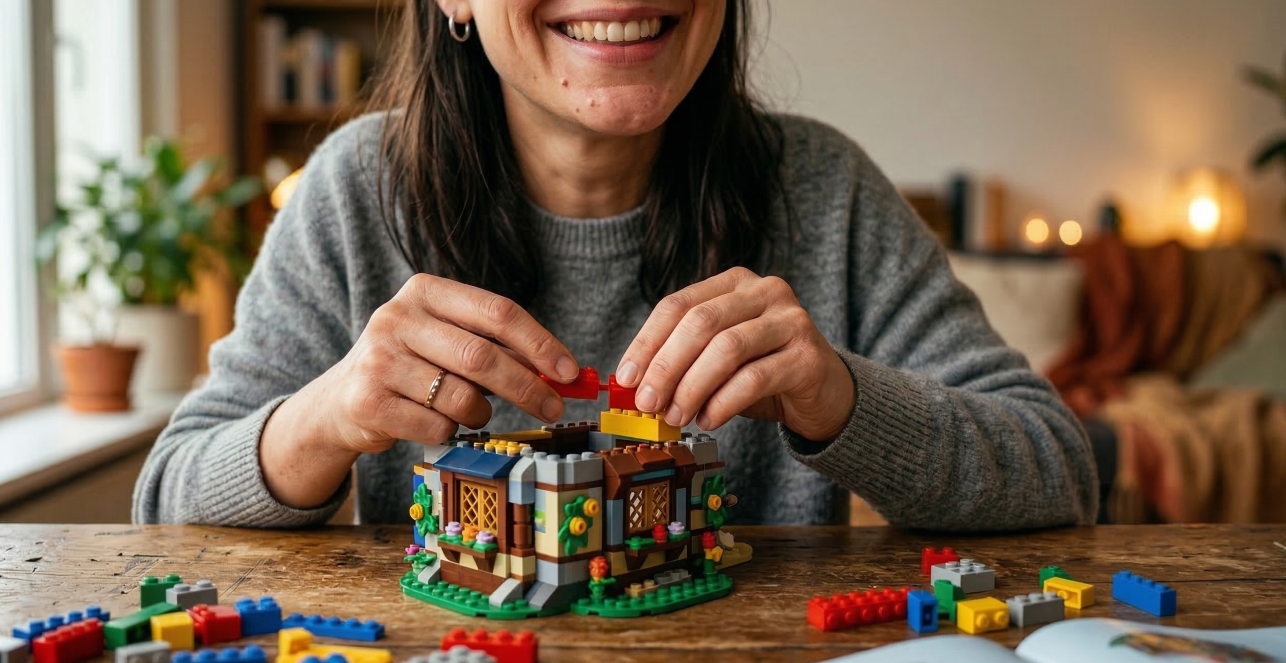 portada mujer armando un set de bloques
