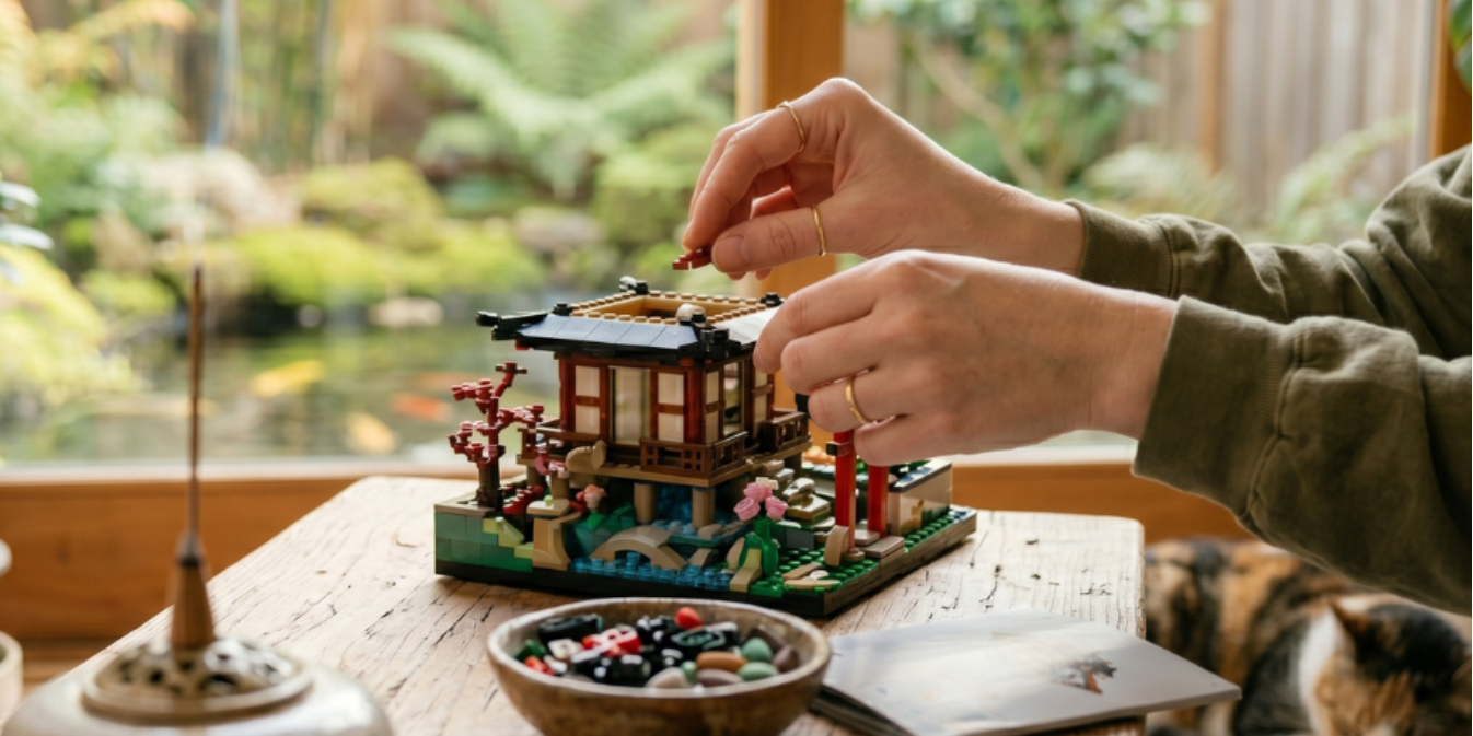 enfoque en detalle de construir set modo relax