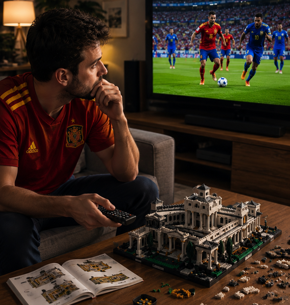 Persona viendo el partido pero con su tranquilidad a un lado