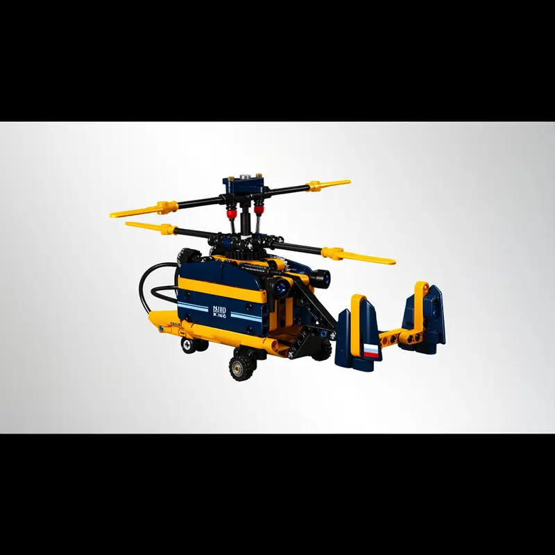 Vista trasera del Helicóptero Coaxial Contrarrotativo
