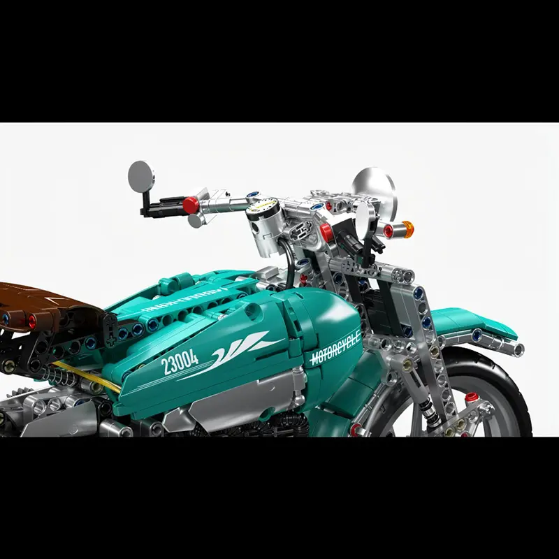 Manillar y asiento de la Motocicleta Cruiser Americana Mould King 23004
