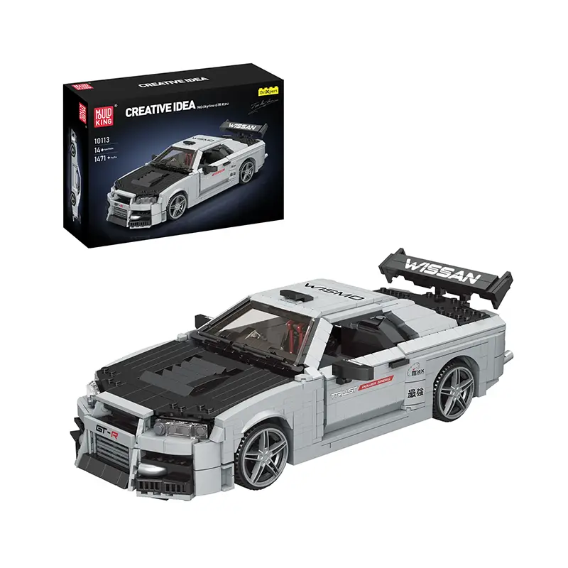 Skyline GT-R R34 Mould King 10113, coche de bloques de construcción