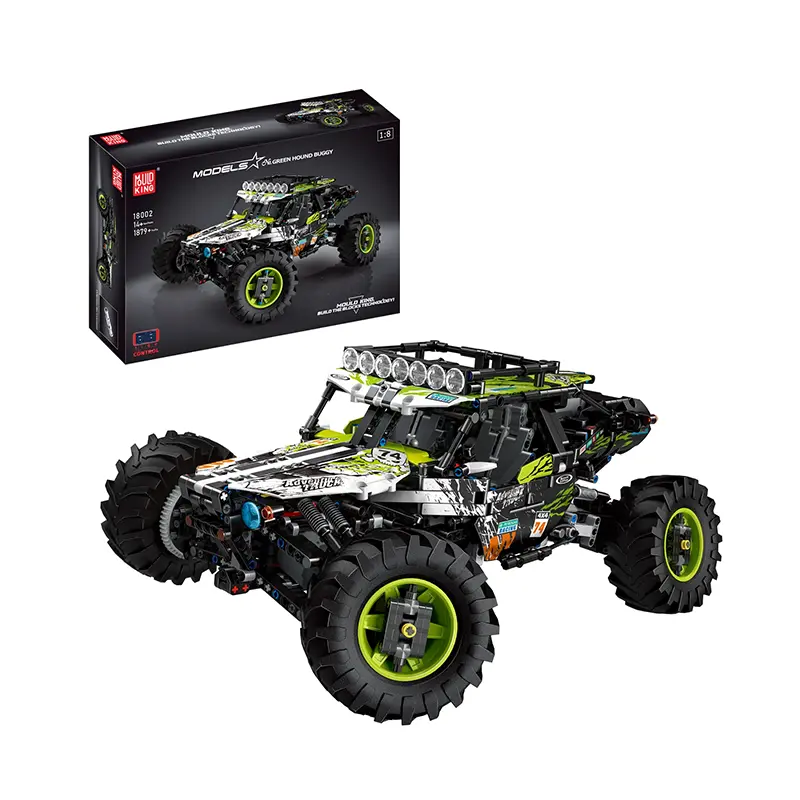 Buggy Green Hound RC Mould King 18002S, coche todoterreno de bloques de construcción