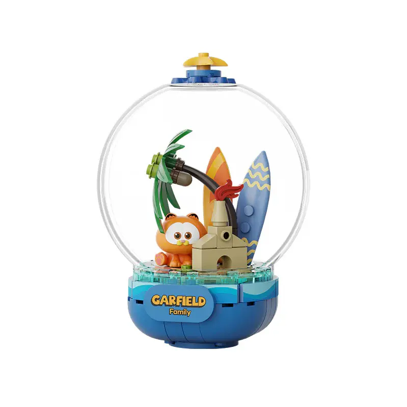Isla Relajante de Garfield Pantasy 86801, escena tropical con Garfield
